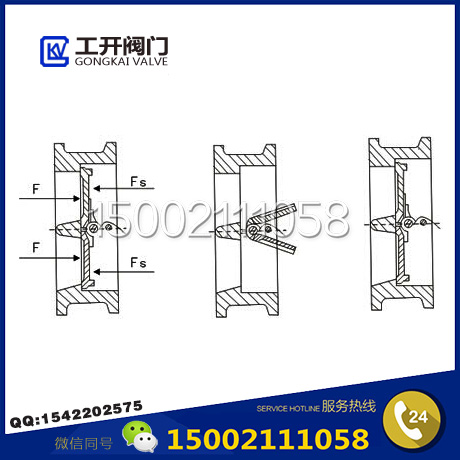 H76X對夾止回閥結(jié)構(gòu)圖